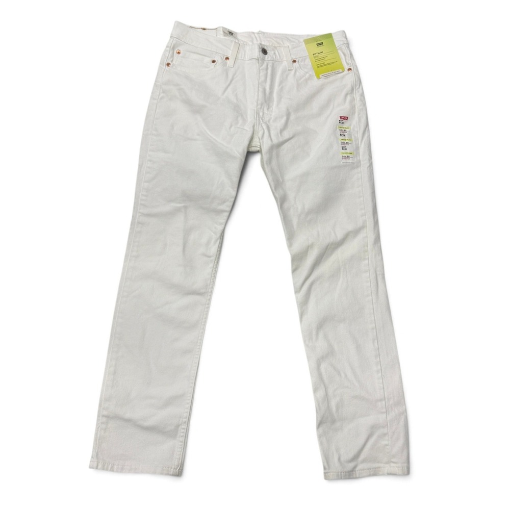 Levis 511 Slim Fit White Jeans Mens 34x30 Flex Stretch Denim NWT